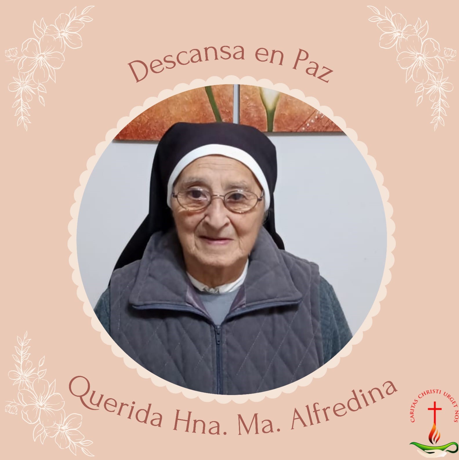 Hna Ma. Alfredina retorna a la Casa del Padre