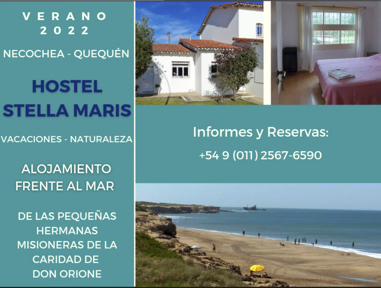 Disfrutá tus vacaciones en el Hostel Stella Maris de Quequén