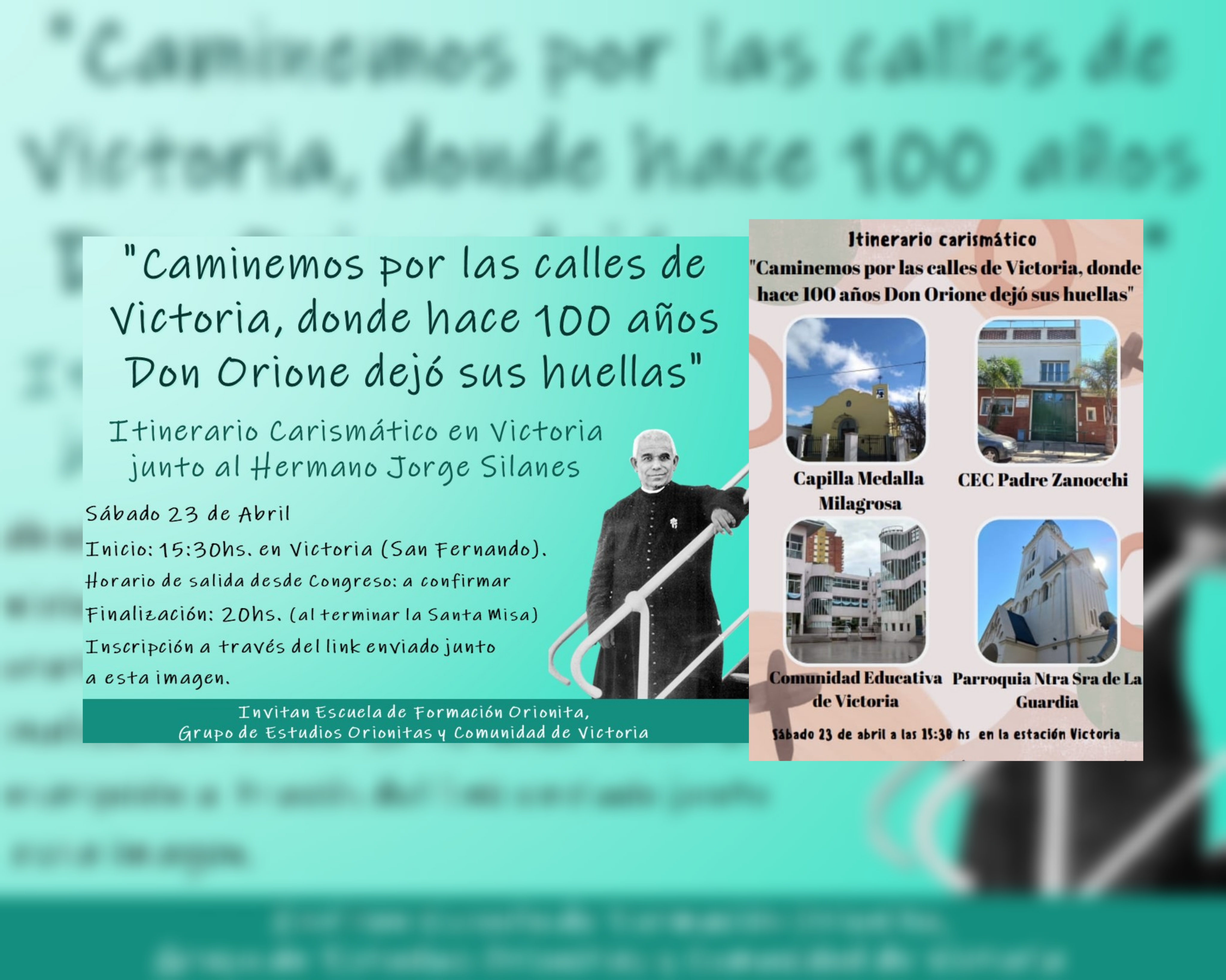 “Caminemos por las calles de Victoria, donde hace 100 años Don Orione dejó sus huellas”