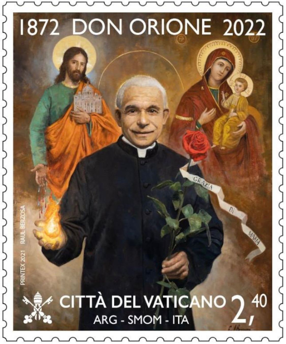 El Vaticano celebra a San Luis Orione con su propia estampilla